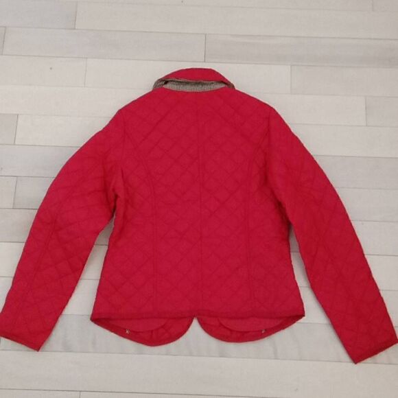 THRE3 Women's Red Light Weight Puffer Quilted Coat Jacket Size S - Picture 2 of 4